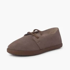 Pisamonas Brogues And Bluchers>Suede Lace Up Bluchers With Caramel Sole