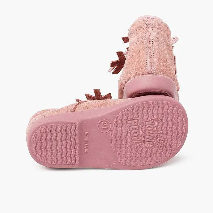 Pisamonas Boots>Suede Lace-Up Boots With Snowflake Ornament