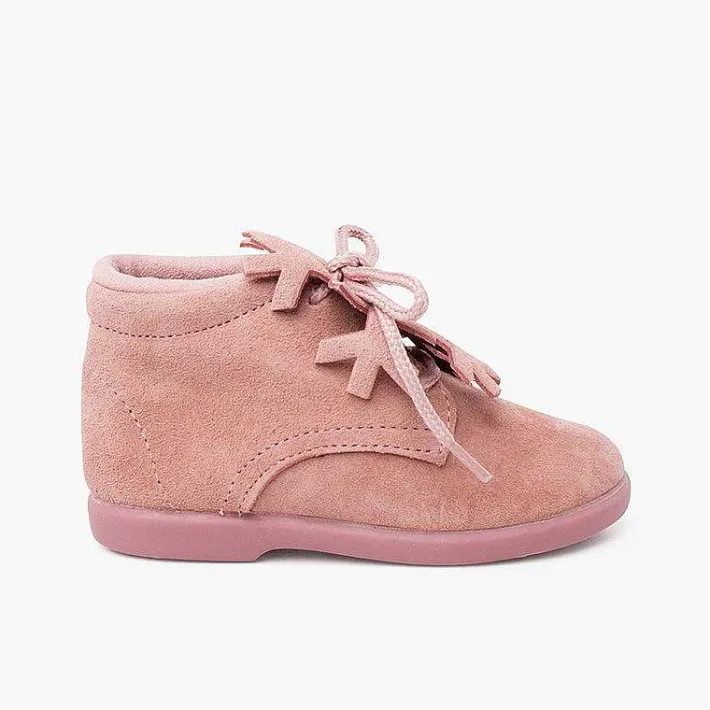 Pisamonas Boots>Suede Lace-Up Boots With Snowflake Ornament