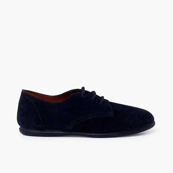 Pisamonas Brogues And Bluchers>Suede Lace-Up Derby Shoes For Children