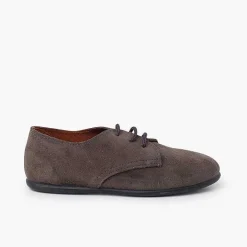 Pisamonas Brogues And Bluchers>Suede Lace-Up Derby Shoes For Children