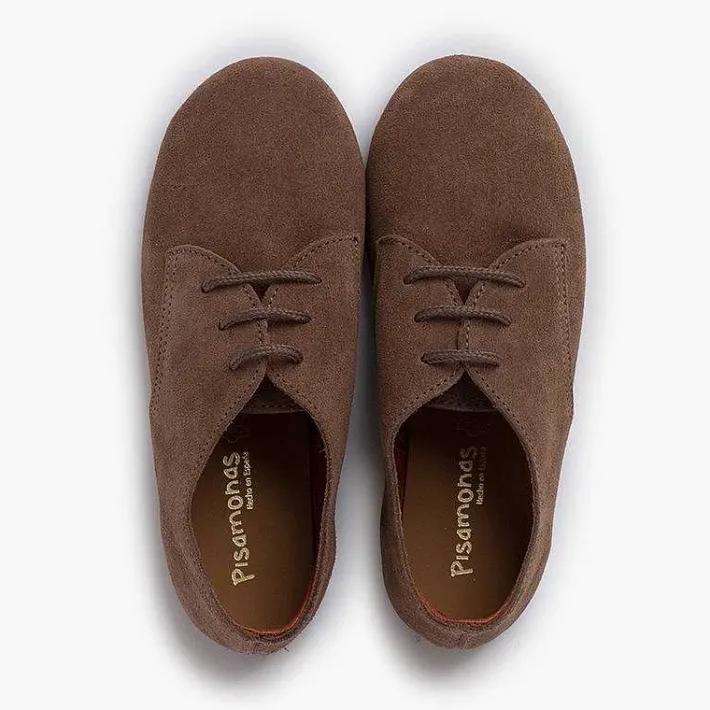 Pisamonas Brogues And Bluchers>Suede Lace-Up Derby Shoes For Children