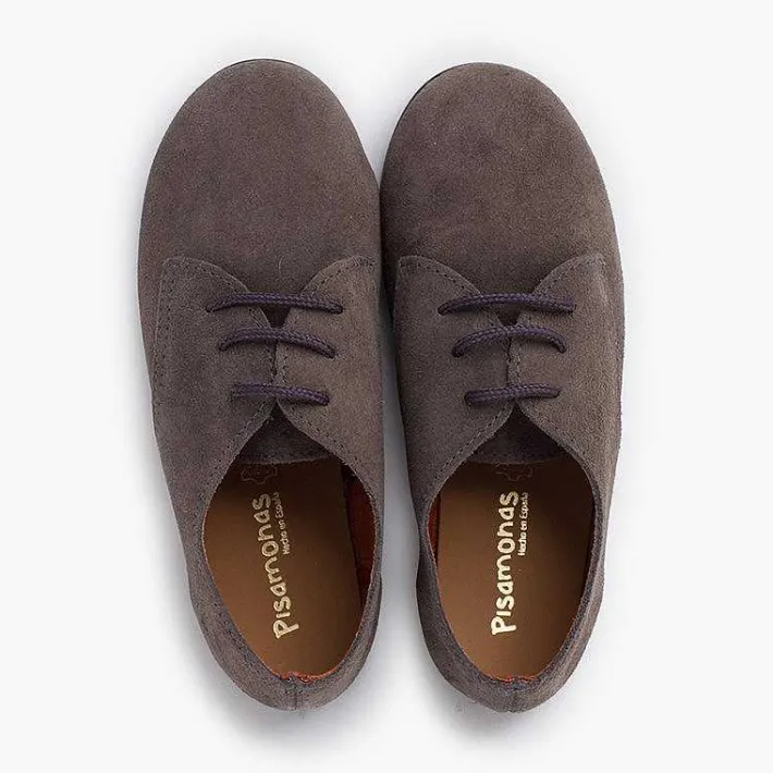 Pisamonas Brogues And Bluchers>Suede Lace-Up Derby Shoes For Children