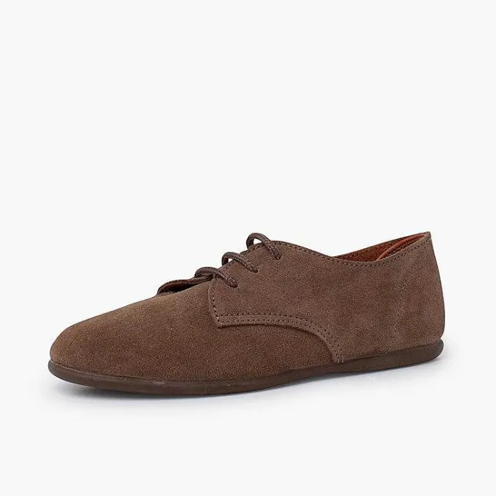 Pisamonas Brogues And Bluchers>Suede Lace-Up Derby Shoes For Children