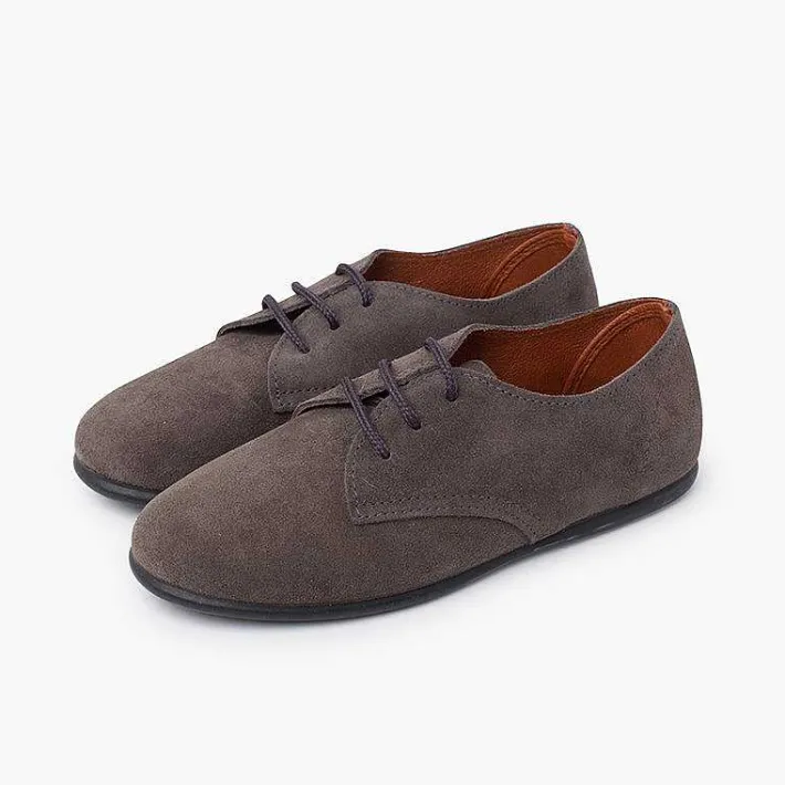 Pisamonas Brogues And Bluchers>Suede Lace-Up Derby Shoes For Children