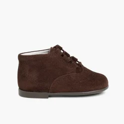 Pisamonas Lace Up Oxfords>Suede Lace-Up Oxford Booties