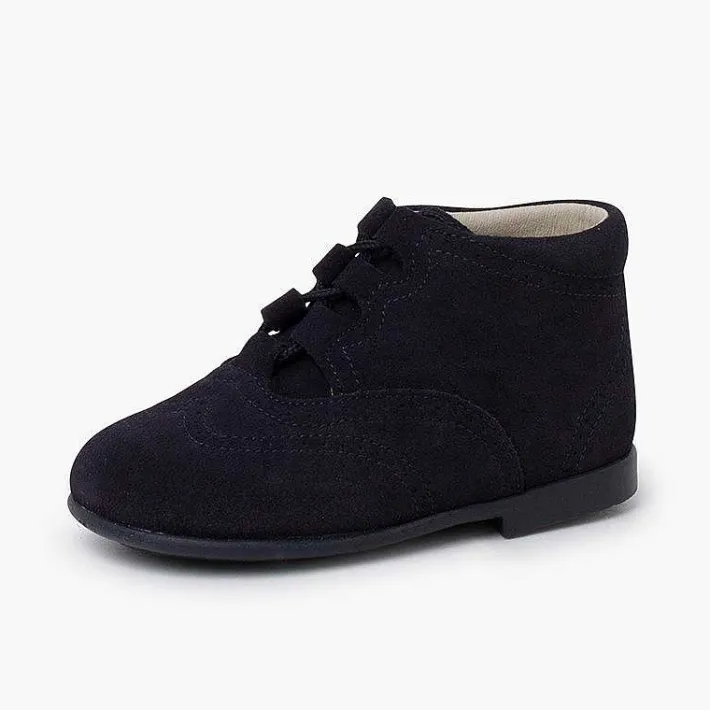 Pisamonas Lace Up Oxfords>Suede Lace-Up Oxford Booties