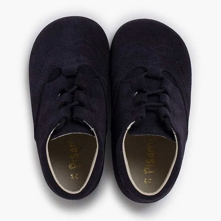 Pisamonas Lace Up Oxfords>Suede Lace-Up Oxford Booties