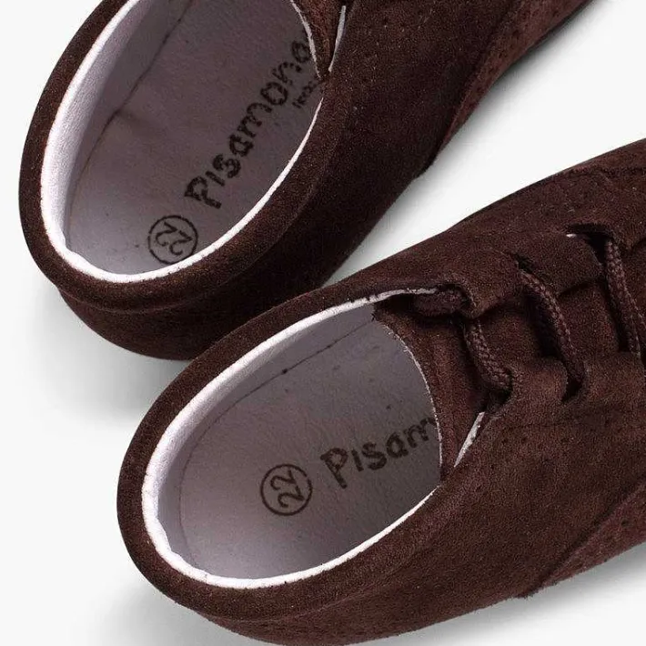 Pisamonas Lace Up Oxfords>Suede Lace-Up Oxford Booties