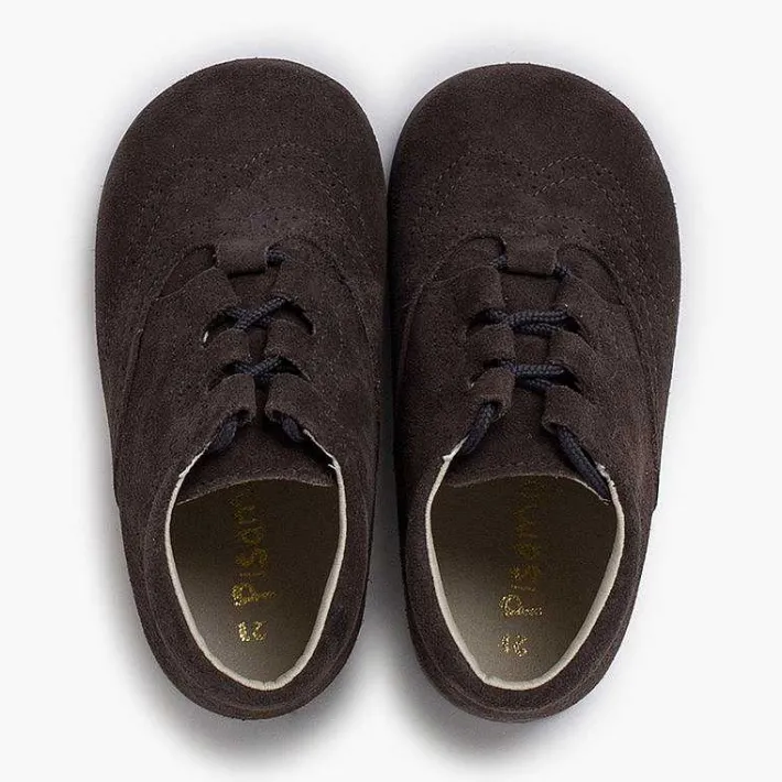 Pisamonas Lace Up Oxfords>Suede Lace-Up Oxford Booties