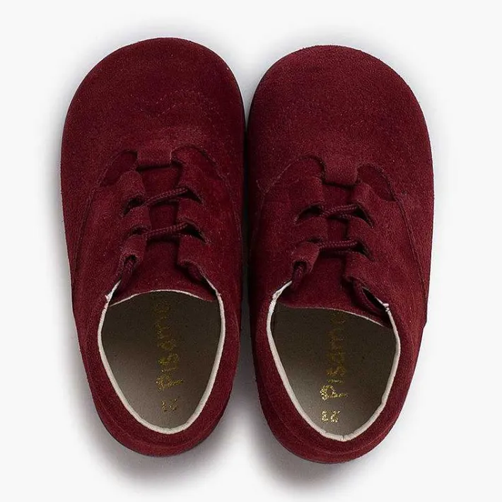 Pisamonas Lace Up Oxfords>Suede Lace-Up Oxford Booties