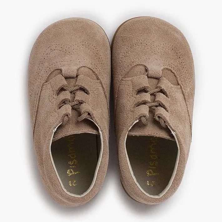 Pisamonas Lace Up Oxfords>Suede Lace-Up Oxford Booties