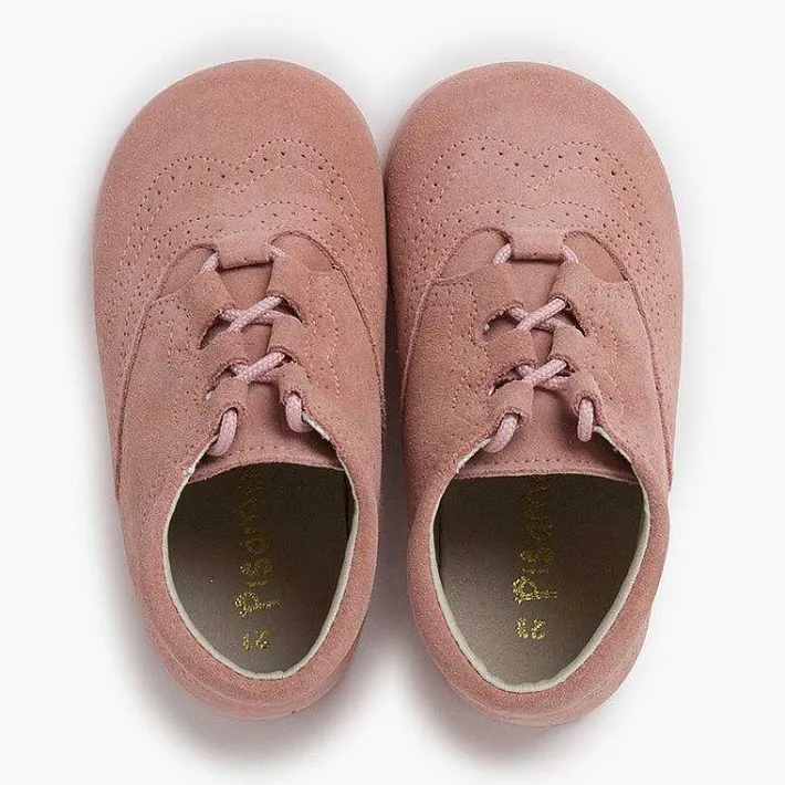Pisamonas Lace Up Oxfords>Suede Lace-Up Oxford Booties