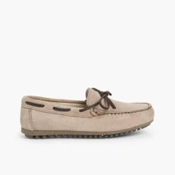Pisamonas Moccasins And Loafers>Suede Loafers With Bow