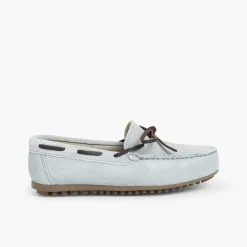 Pisamonas Moccasins And Loafers>Suede Loafers With Bow