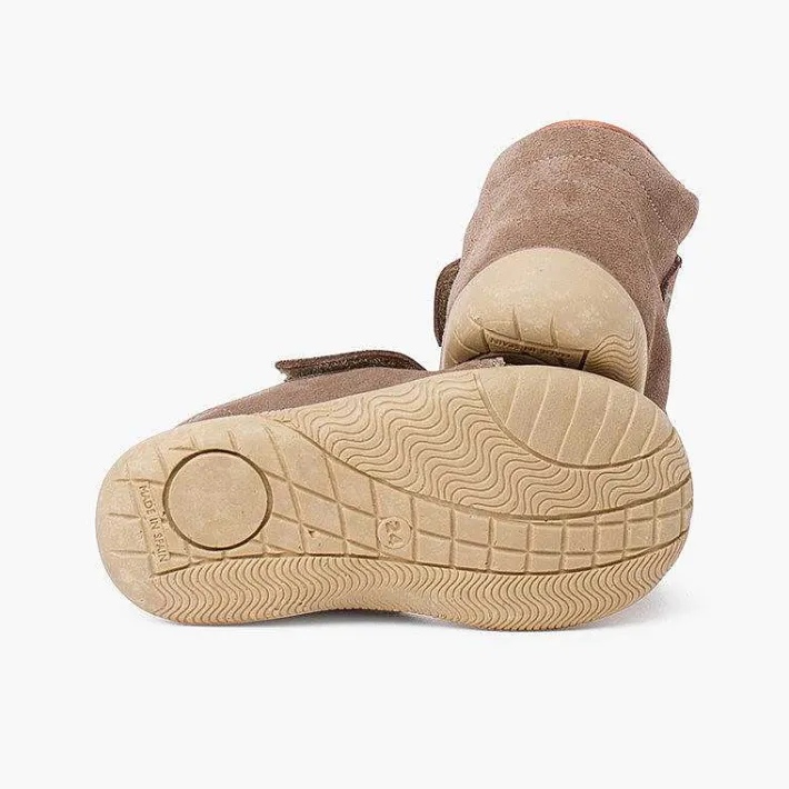 Pisamonas Boots>Suede Loop Fasteners Boots Reinforced Toe