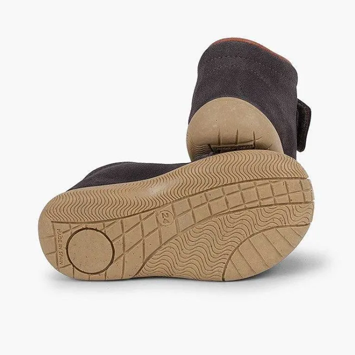 Pisamonas Boots>Suede Loop Fasteners Boots Reinforced Toe
