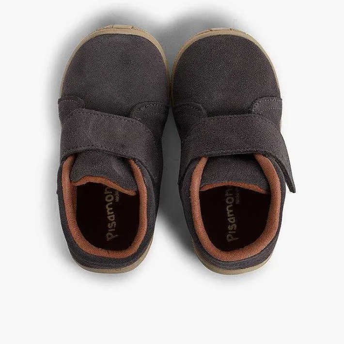 Pisamonas Boots>Suede Loop Fasteners Boots Reinforced Toe