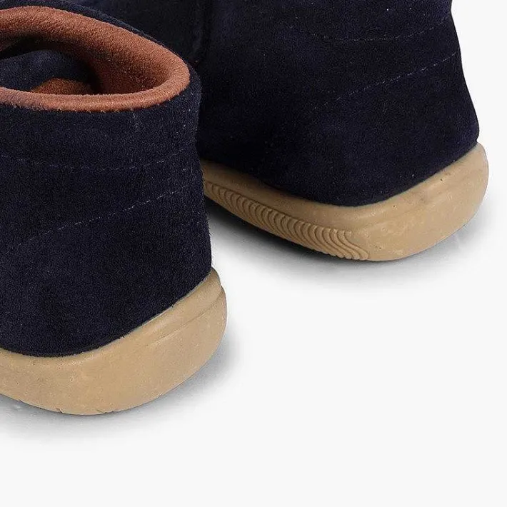 Pisamonas Boots>Suede Loop Fasteners Boots Reinforced Toe