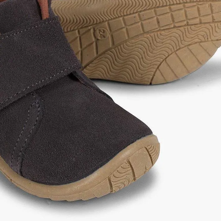 Pisamonas Boots>Suede Loop Fasteners Boots Reinforced Toe