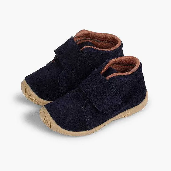 Pisamonas Boots>Suede Loop Fasteners Boots Reinforced Toe