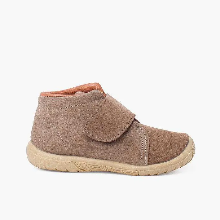 Pisamonas Boots>Suede Loop Fasteners Boots Reinforced Toe