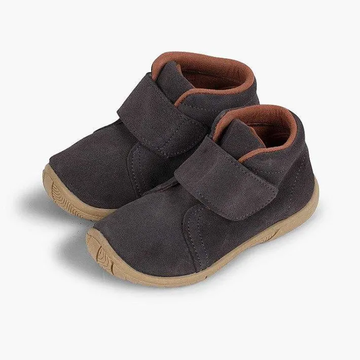 Pisamonas Boots>Suede Loop Fasteners Boots Reinforced Toe