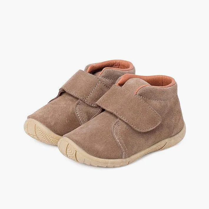 Pisamonas Boots>Suede Loop Fasteners Boots Reinforced Toe