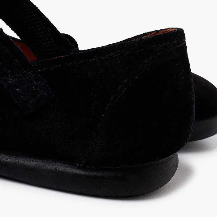 Pisamonas Mary Janes>Suede Mary Janes Girls Button Strap