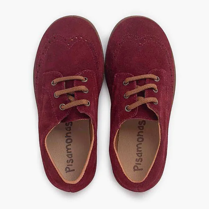 Pisamonas Brogues And Bluchers>Suede Oxford Shoes With Caramel Sole
