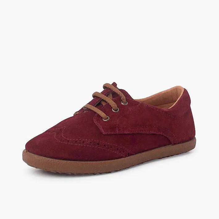Pisamonas Brogues And Bluchers>Suede Oxford Shoes With Caramel Sole
