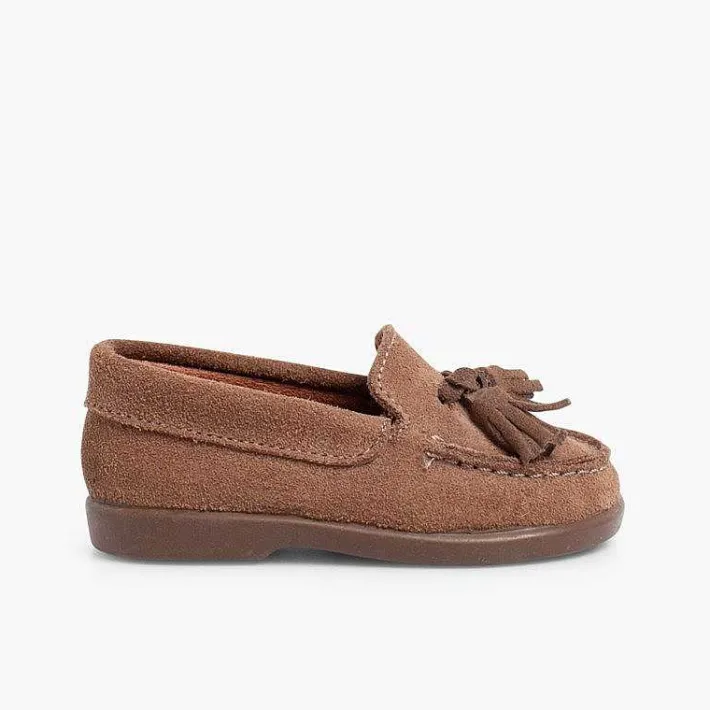 Pisamonas Moccasins And Loafers>Suede Tassel Moccasins