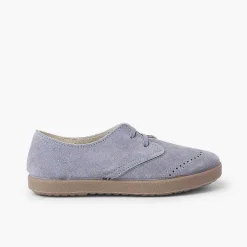 Pisamonas Communion Shoes>Suede Toe Cap Brogue Bluchers