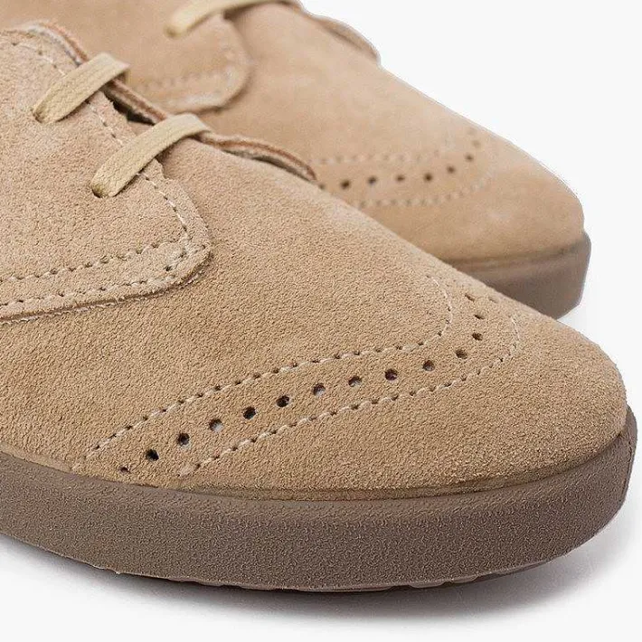 Pisamonas Communion Shoes>Suede Toe Cap Brogue Bluchers