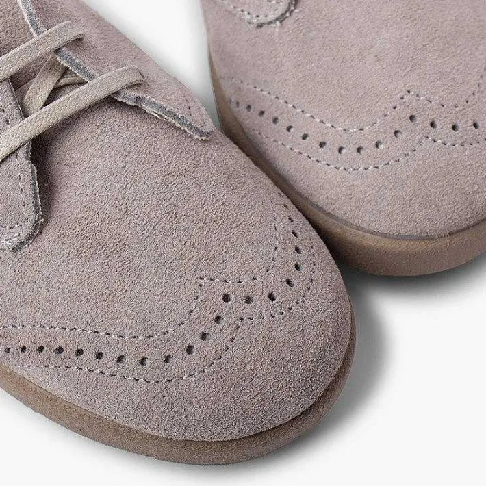 Pisamonas Communion Shoes>Suede Toe Cap Brogue Bluchers