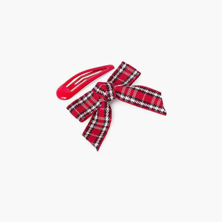 Pisamonas Hair Accessories>Tartan Duck Beak Bow And Hairpins Pack