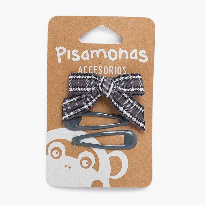 Pisamonas Hair Accessories>Tartan Duck Beak Bow And Hairpins Pack