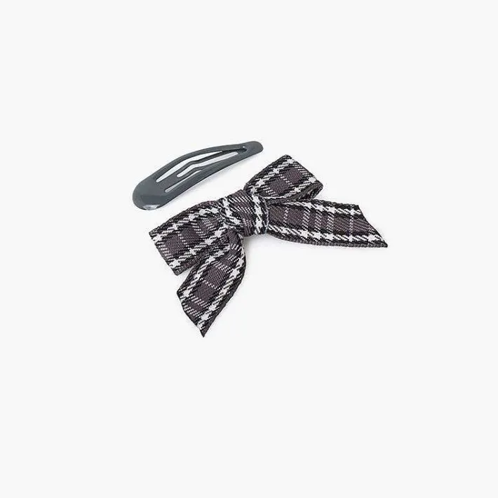 Pisamonas Hair Accessories>Tartan Duck Beak Bow And Hairpins Pack