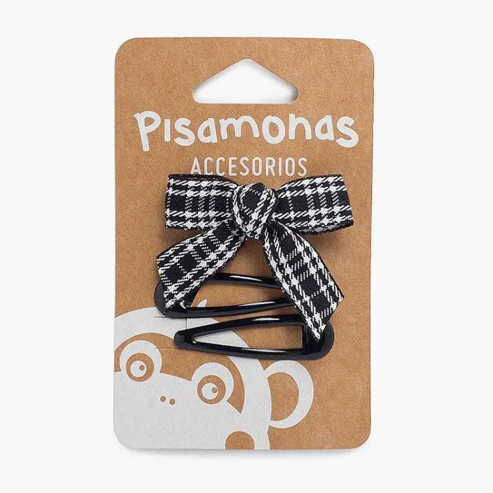 Pisamonas Hair Accessories>Tartan Duck Beak Bow And Hairpins Pack