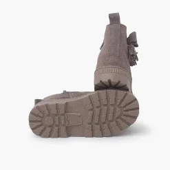 Pisamonas Boots>Tassel Track Boots For Girl Colour Taupe