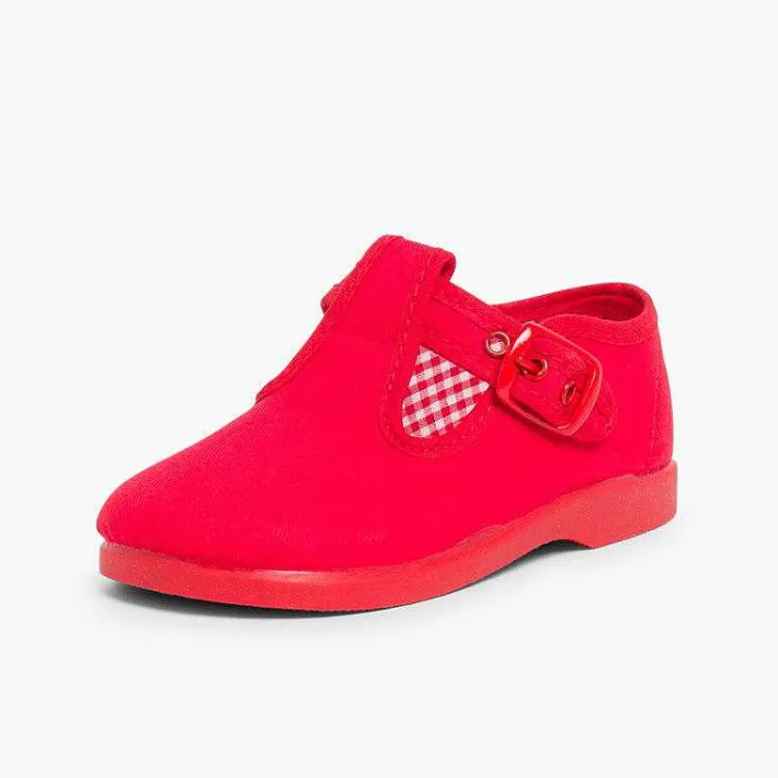 Pisamonas T-Bar Shoes>T-Bar Canvas Shoes
