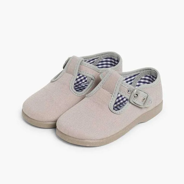 Pisamonas T-Bar Shoes>T-Bar Canvas Shoes
