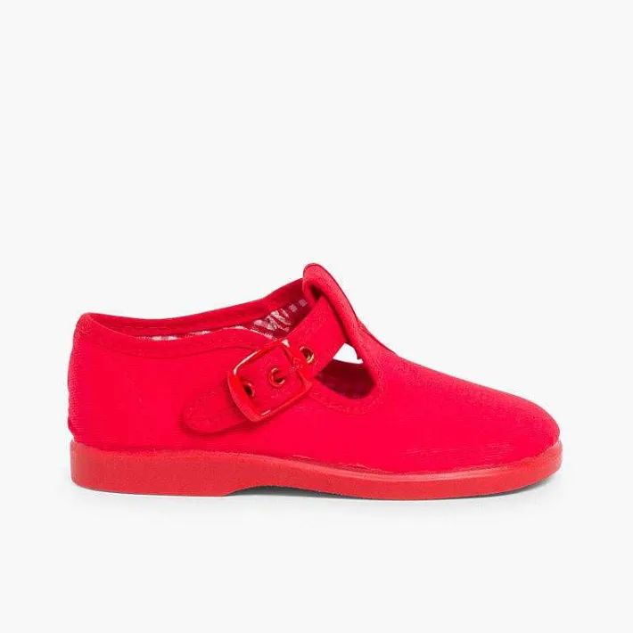 Pisamonas T-Bar Shoes>T-Bar Canvas Shoes