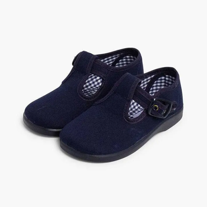 Pisamonas T-Bar Shoes>T-Bar Canvas Shoes