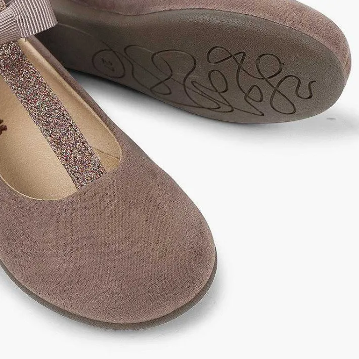 Pisamonas Ballet Pumps And Flats>T-Bar Mary Janes With Glittery Strap