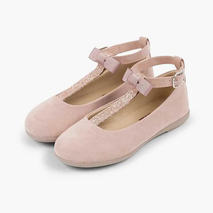Pisamonas Ballet Pumps And Flats>T-Bar Mary Janes With Glittery Strap