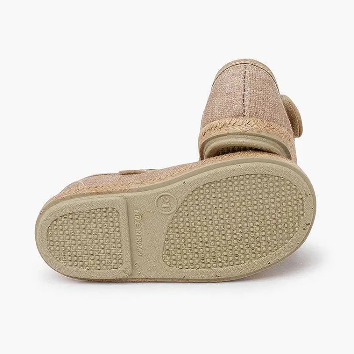 Pisamonas T-Bar Shoes>T-Bar Shoes Organic Cotton Jute Soles