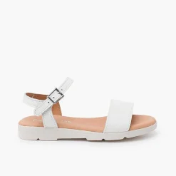 Pisamonas Sandals>Textured Leather Sandals Gel Insole