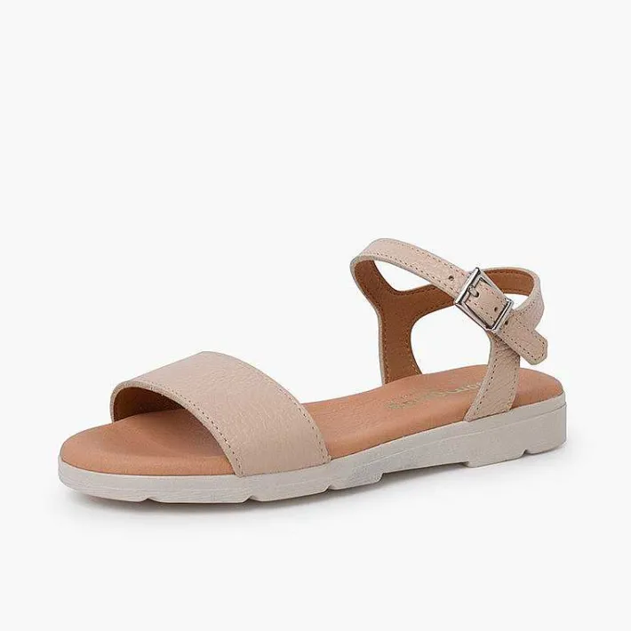 Pisamonas Sandals>Textured Leather Sandals Gel Insole