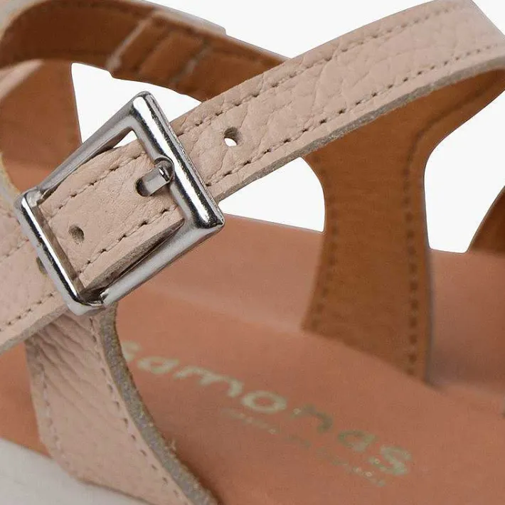 Pisamonas Sandals>Textured Leather Sandals Gel Insole